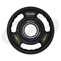 Диск олимпийский Oxide Fitness OWP02 D50мм полиуретановый, с 3-мя хватами, черный 1,25кг.