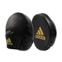 Лапы Speed Disk Punching Mitt Leather черно-золотые Adidas adiSDP01