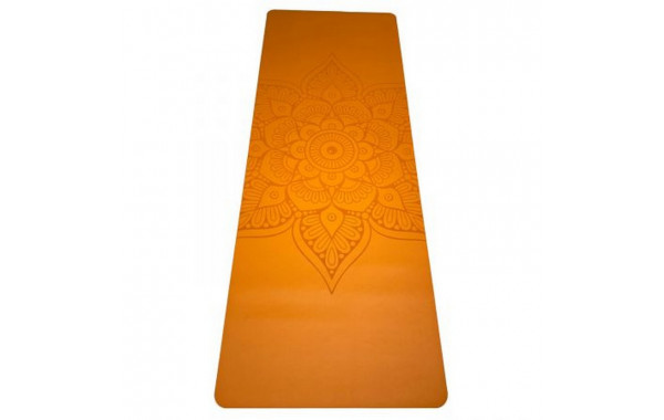 Коврик для йоги 185x68x0,4 см Inex Yoga PU Mat полиуретан c гравировкой PUMAT-146 оранжевый 600_380