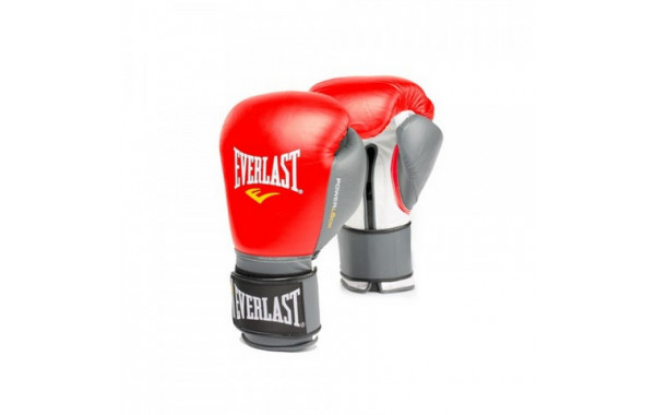 Перчатки тренировочные Everlast Powerlock 14 oz красный/серый 2200656 600_380