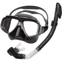 Набор для плавания юниорский Sportex маска+трубка (Силикон) E39236 черный
