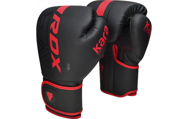 Перчатки тренировочные RDX BGR-F6MR-10OZ черный\красный матовый 600_380