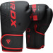Перчатки тренировочные RDX BGR-F6MR-10OZ черный\красный матовый 75_75