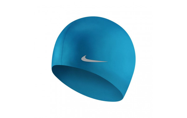 Шапочка для плавания детская Nike Solid Silicone Youth, TESS0106458, Голубой, силикон 600_380