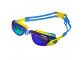 Очки для плавания взрослые с зеркальными стеклами Sportex B31549-A желто\голубой