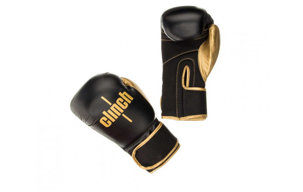Боксерские перчатки Clinch Aero C135 черно/золотые 8 oz 600_380