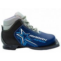 Лыжные ботинки NN75 Marax М-350 JR кожзам синий