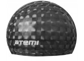 Шапочка для плавания Atemi PU 200 черный 3D