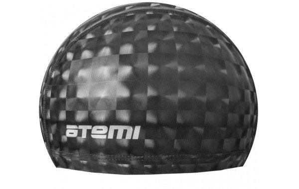 Шапочка для плавания Atemi PU 200 черный 3D 600_380