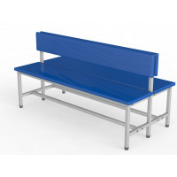 Скамейка для раздевалки со спинкой, двухсторонняя, мягкая, 150см Glav 10.4000-1500