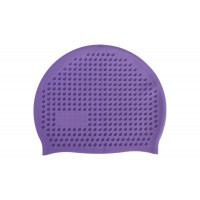 Шапочка для плавания Sportex Big силиконовая массажная, взрослая E42820 фиолетовый