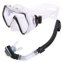 Набор для плавания взрослый Sportex маска+трубка (Силикон) E39233 черный
