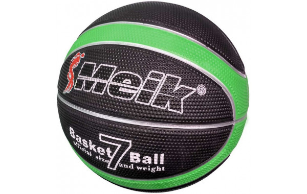 Мяч баскетбольный Sportex Meik MK2310 C28682-2 р.7 черный\зеленый 600_380