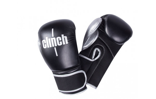 Боксерские перчатки Clinch Aero C135 черно/серебристые 12oz 600_380