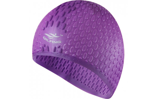 Шапочка для плавания силиконовая Bubble Cap (фиолетовая) Sportex E41536 600_380