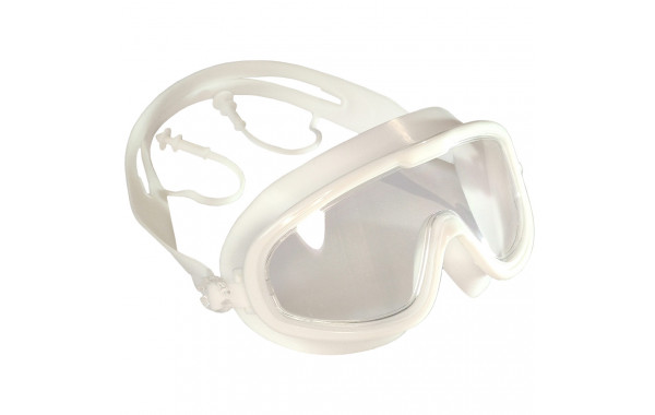 Очки полумаска для плавания взрослая (силикон) (белый) Sportex E33161-2 600_380