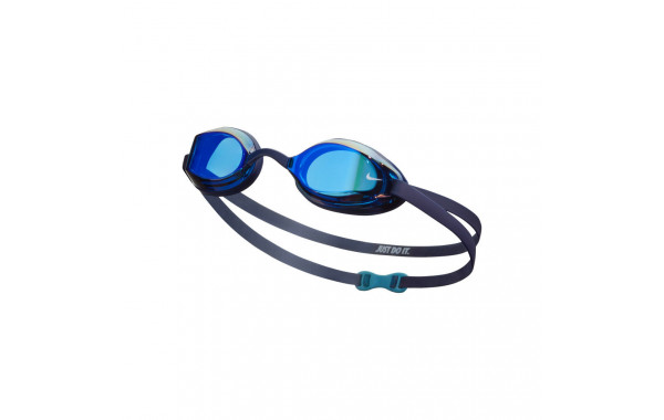 Очки для плавания Nike Legacy Mirror, NESSD130440, зеркальные линзы, FINA, смен.пер., т.-синяя оправа 600_380
