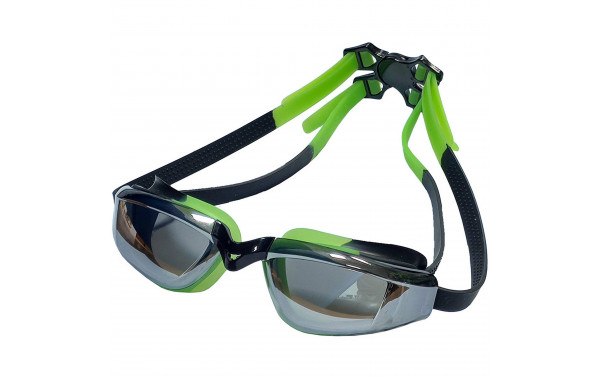 Очки для плавания зеркальные взрослые Sportex E39692 зелено-черный 600_380