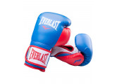 Перчатки боксерские Everlast Powerlock P00000727-10, 10oz, к/з, синий/красный