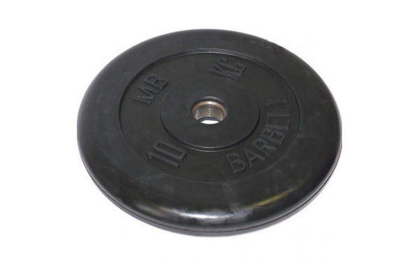 Диск обрезиненный 10 кг MB Barbell MB-PltB26-10 черный 600_380