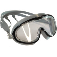 Очки полумаска для плавания взрослая (силикон) (серебро) Sportex E33161-1
