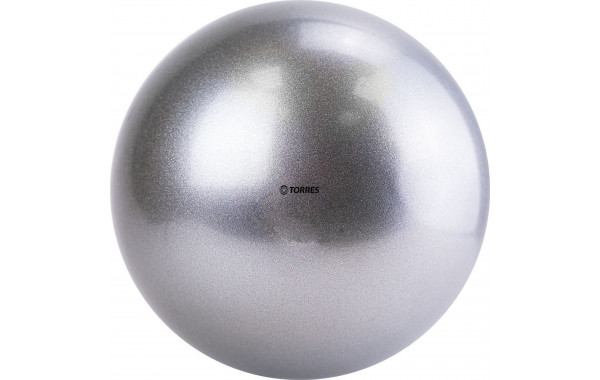 Мяч для художественной гимнастики однотонный d15см Torres ПВХ AG-15-07 серебристый 600_380