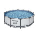 Каркасный бассейн круглый 366х100см+фильтр-насос Bestway Steel Pro Мах 56418 75_75