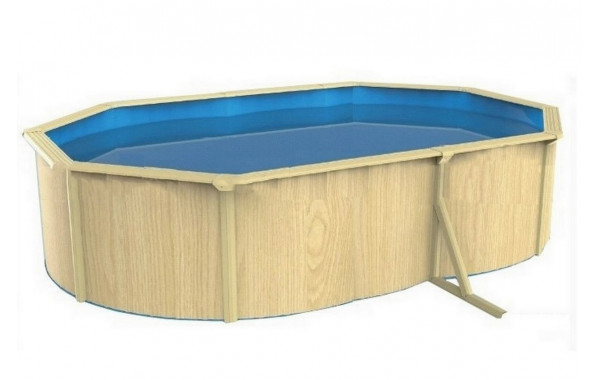 Морозоустойчивый бассейн овальный 730x360x130см Poolmagic Wood Basic 600_380