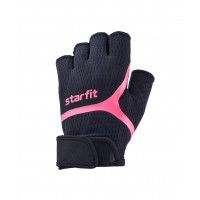 Перчатки для фитнеса Star Fit WG-103, черный/малиновый