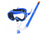 Набор для плавания маска+трубка Sportex E33114-1 синий, (ПВХ)