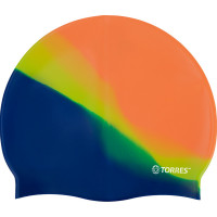 Шапочка для плавания Torres Flat, силикон SW-12202MG оранжевый мультиколор