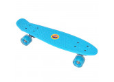 Скейтборд пластиковый 56x15cm, со свет. колесами Sportex E33092 голубой (SK500)
