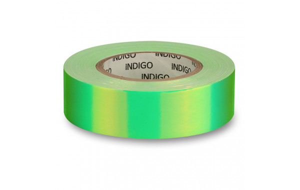 Обмотка для гимнастического обруча Indigo Rainbow IN151-GYL, 20мм*14м, зерк, на подкл, зел-желт 600_380