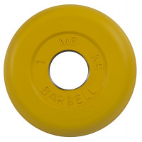 Диск обрезиненный d31мм MB Barbell MB-PltC31-1 1 кг желтый