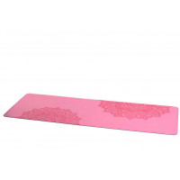 Коврик для йоги 185x68x0,4 см Inex Yoga PU Mat полиуретан c гравировкой PUMAT-162 розовый