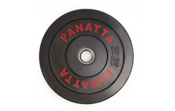 Бампированный черный диск 10 кг Panatta 2CZ4010 600_380