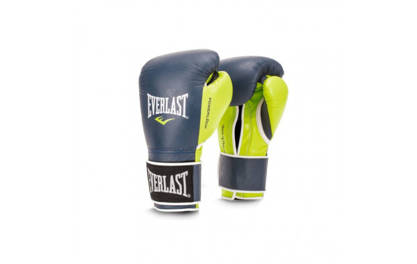 Перчатки тренировочные Everlast Powerlock 14 oz синий/зеленый P00000617 600_380