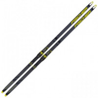 Лыжи беговые Fischer Carbonlite SK Plus Medium Hole Wax (черно/желтый) N11519