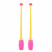 Булавы для художественной гимнастики Indigo 41 см, пластик, каучук, 2шт IN018-YP желтый-розовый 75_75