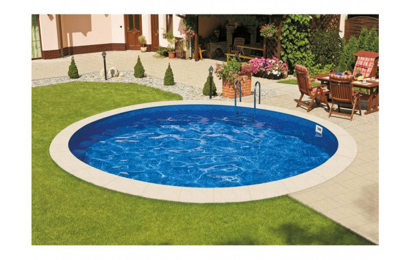 Морозоустойчивый бассейн Ibiza круглый глубина 1,2 м диаметр 4 м, голубой 600_380