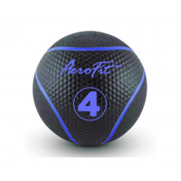 Набивной мяч 4 кг Aerofit AFMB4 черный\ голубые полоски