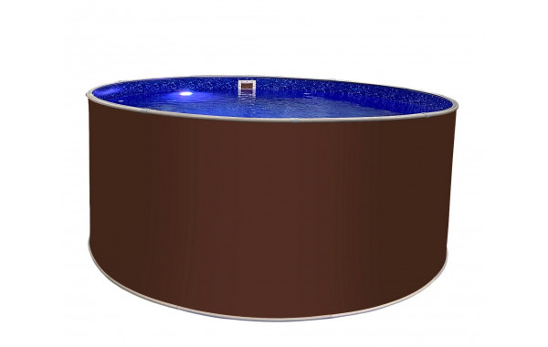 Круглый бассейн Лагуна 250х125см ТМ816/25011 темный шоколад (RAL 8017) 600_380