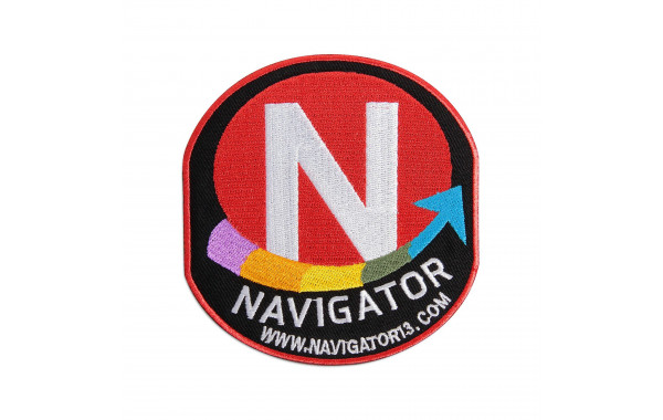 Нашивка Navigator Pro 58х50мм самоклеющаяся красная 600_380