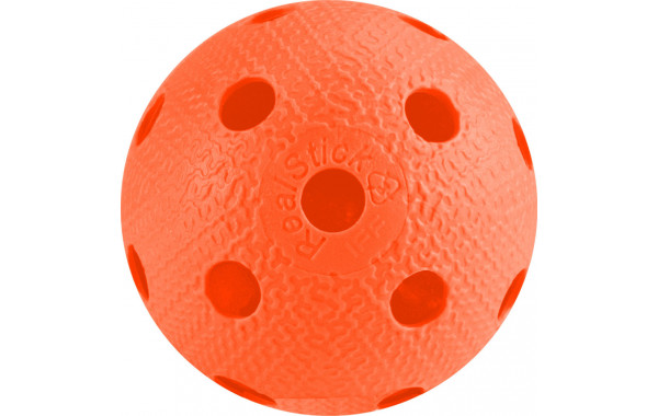 Мяч для флорбола Realstick MR-MF-Or, пластик с углубл., IFF Approved, оранжевый 600_380