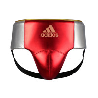 Защита паха мужская Adidas AdiStar Pro Мetallic Groin Guard красно-серебристо-золотая