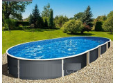 Морозоустойчивый бассейн Azuro Graphite овальный 5.5x3.7x1.2 м Premium