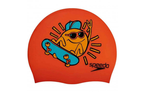 Шапочка для плавания детская Speedo Boom Silicone Cap Jr 8-0838615955 оранжевый 600_380