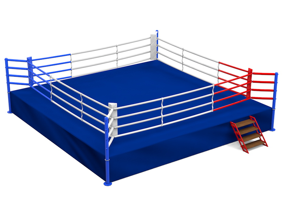 Ринг боксерский на подиуме Glav размер 5х5х0,5 м, боевая зона 4х4 м 5.300-1 933_700