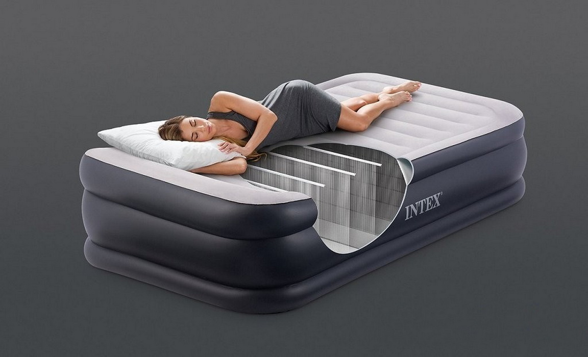 Надувная кровать Intex Deluxe Pillow Rest Raised Bed 99х191х42см, встр. насос 220V 64132 1152_700