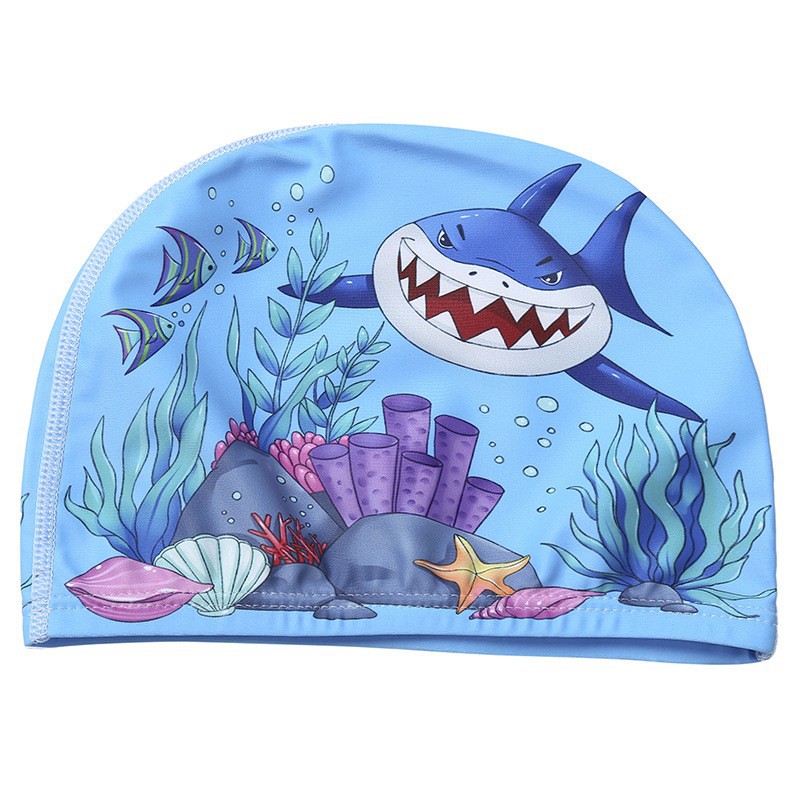 Шапочка для плавания детская текстиль (Акула) Sportex E41262 800_800